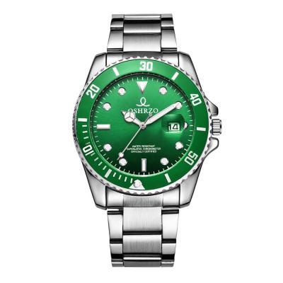 China Chronograph Stainless Steel Band Quartz Luminous Men's Wristwatch Green Dive Watches China Uhren for sale