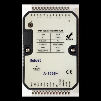 China 8AO RS-485 Analog Remote Isolation I/O Module A-1038+ for sale