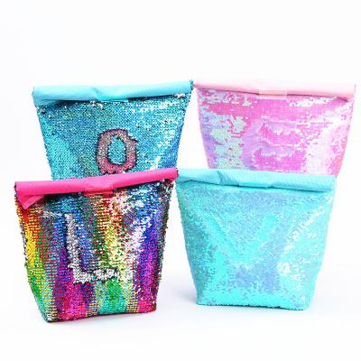 China New Style Sequin Insulation Bag Female Meal Bag Spot Wholesale Neutral/Male And Lunch Box Bag for sale