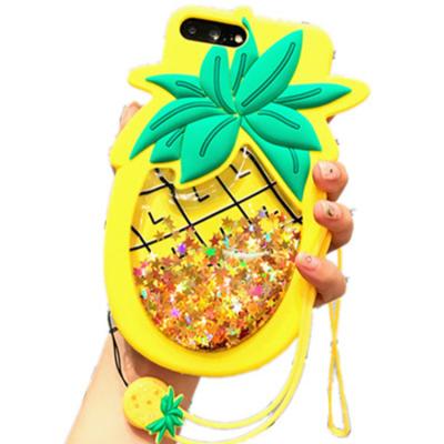 China Newest Low Price China Best Selling Perfect Fit Crystal Clear Soft Pineapple Print Phone Case for sale