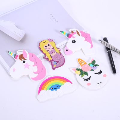 China Cute Factory Custom Design PVC Silicone Luggage Tag Durable Cute Cartoon Animal Luggage Tag for sale