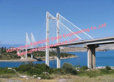 China El cable fresco permanecía el palmo estructural del claro de Bailey de los marcos de puente colgante rojo en venta