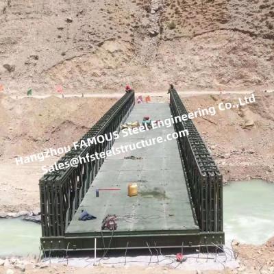 Chine Structure métallique provisoire de la lumière Q345B de Bailey de projet de delta de botte préfabriquée de pont à vendre