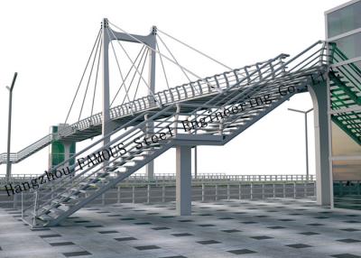 China Metallvorfabriziertes Fußgängerbrücken Skywalk-Handlauf-Metall über Straßen-Stadt-Besichtigung zu verkaufen