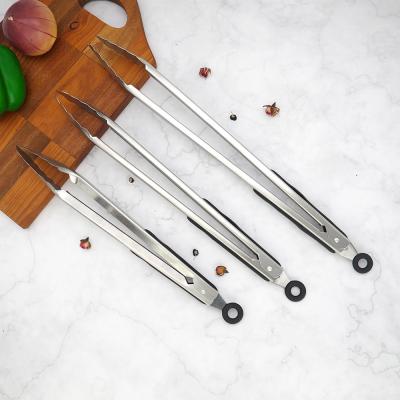 China Viable Wholesale Stainless Steel BBQ Tongs Non-Stick Food Silicone Tongs GRILL Tool For BBQ Kitchen Tongs for sale