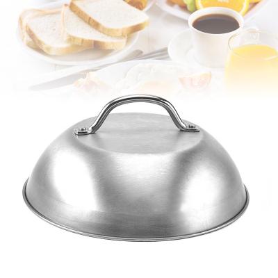 China Kitchen Pot Lid Cover High Quality Stainless Steel Grill Griddle Burger Cover Easy To Clean Pot Lids For Burger Dome for sale