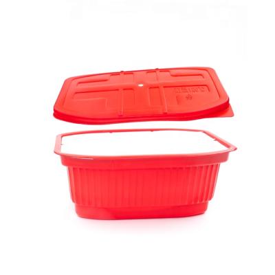 China Transparent Soft Ply Material Self Heating Clear PP Personal Care Hot Pot Container for sale