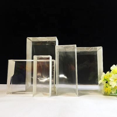 China Recycled Materials Transparent Plastic PET PVC Show Clear Vinyl Gift Packaging Acetate Folding Box for sale