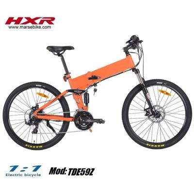 China Aluminum Alloy Hummer 350W 27.5 Inch 21 Speeds Wheel Folding Electric Bicycle for sale