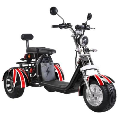 China Unisex fat tire electric tricycle scooter with 60v lithium battery for sale