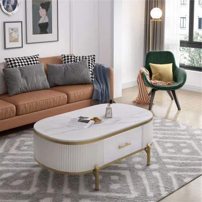 China Hot-selling European Style Home Modern Coffee Table Marble Solid Wood Luxury Modern Coffee Table for sale