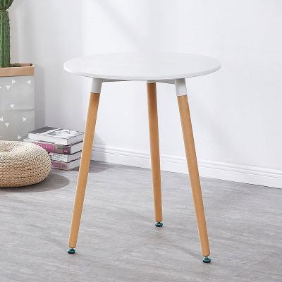 China Factory Modern Design Wholesale Cheap Price Home Furniture MDF White Wooden Round Dining Table Designs for sale