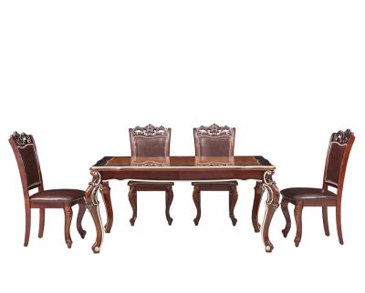 China French style modern home furniture dining table classic luxury classic solid wood dining table for sale