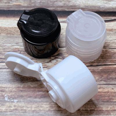 China Non Spill 18/20/24/28Mm-410 High Quality All Kinds Of PP Flip Top Caps Smooth And Ribbed Skirt Hinged Flip Top Cap Snap Cap Dispensing for sale