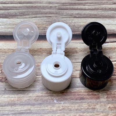 China Non Spill 20Mm 24Mm PP Butterfly Flip Top Lid Bottle Screw Cosmetic White Plastic Packaging Caps 28Mm for sale