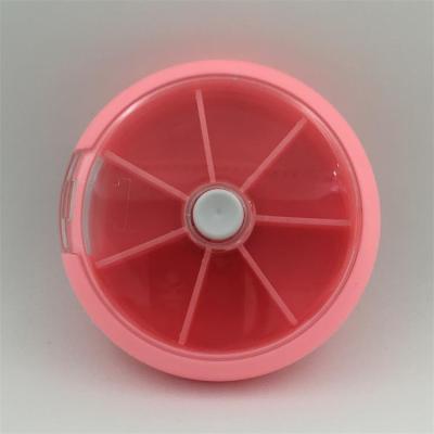 China ABS Plastic Weekly Custom / Monthly Smart Medicine Big Round One Week 7 Day Pill Box for sale