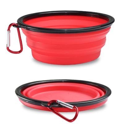 China 350Ml Viable Transfer Dog Cat Bowl Foldable Collapsible Silicone Pet Cat Dog Food Water Feeding Portable Travel Bowl Feeder for sale