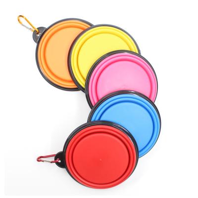 China Factory Wholesale Viable Manufacturer Collapsible Silicone Foldable Folding Portable Travel Dog Bowl for sale