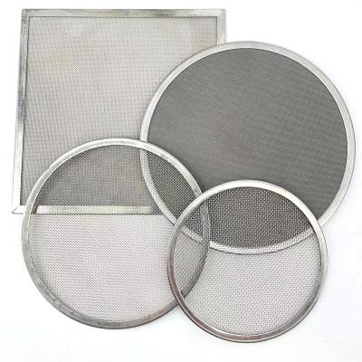 China Eco-friendly Stainless Steel SS Micron 10mm 15mm 16mm 20mm 25mm 30mm Edge Packed Filter Mesh Packs Filter Disc Mesh for sale