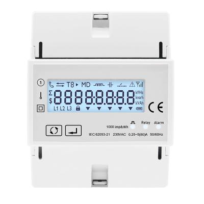 China Display V, A, KWH, W, Hz RS485 9600bps Din Rail LCD Display Meter TAC4100 Single Phase Multifunction 230 VAC Energy Meter for sale