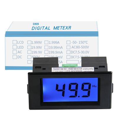 China 110V 220V 380V45-65Hz Detection Tester D69-60 Generator Digital Display Frequency Meter Power Frequency D69-60 for sale