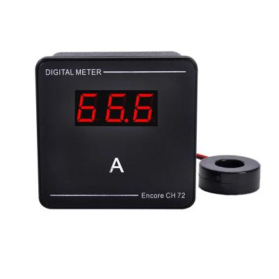 China AC50-500V 120A 72*72*32mm Ammeter Ammeter With Current Transformer Digital Display Ammeter CH-72A for sale