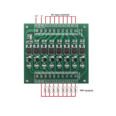 China 5A/24VDC Sealed PLC Amplifier Board 4/8//12/16 Channel NPN/PNP Transistor Signal Output SCR Module for sale