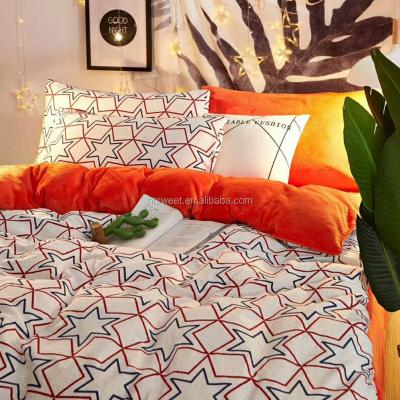 China Hot Pinzon Paris Printed Egyptian Cotton + Full/Queen Flannel Duvet Set for sale