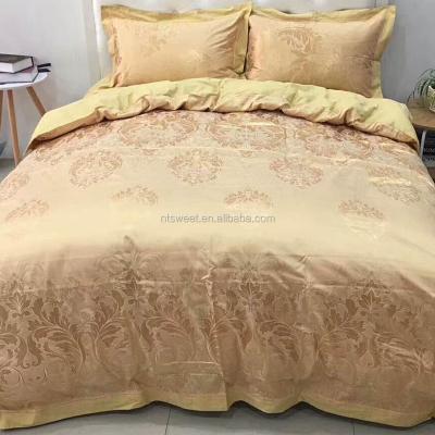 China Classic European Satin Jacquard Silky Duvet Cover Set Luxury Modern King Paisley Bedding Set for sale