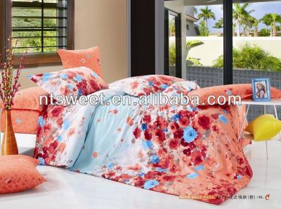 China Simply Floral 100% Cotton Ranforce Bed Linen Duvet Cover Set for sale