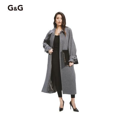 China Autumn And Winter Fashion Women's 100% Wool Coat Outdoor Warm Windproof Long Overcoat for sale