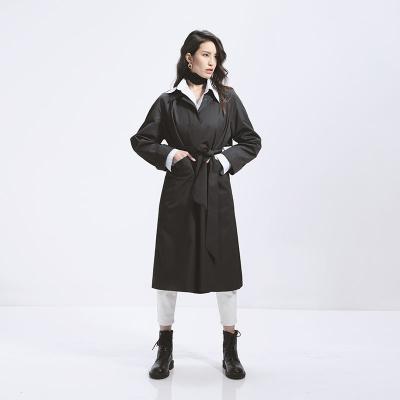 China 2022 Women's Winter Long Sleeve Polyester Coat Wholesale Warm Sale 100% Trench Coat Windproof for sale