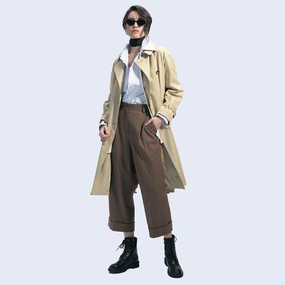 China 2022 Fashion Gap Coat Simple Women's Jacket Women's Cotton Casual Windproof Long Coat for sale