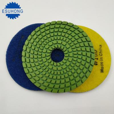 China Quick Attach& Hot Sale Wet Use Diamond Flexible Polishing Pad Marble Granite Release for sale