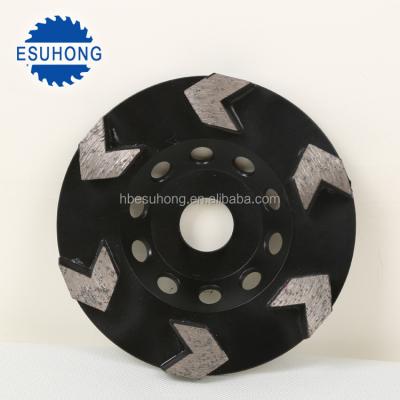 China As Details Shows Arrow 105mm 180mm Diamond Cup Grinding Diamond Segment Wheel For Concrete for sale