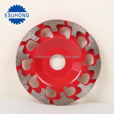 China High Quality 130mm Concrete Segment Diamond Cup Grinding Wheel T Type for sale