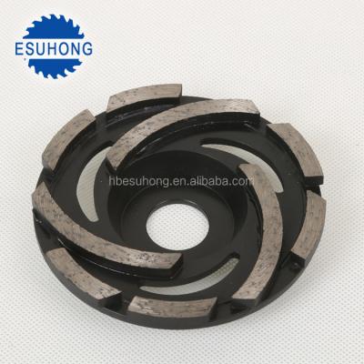 China As details shows 105mm to 180mm Z type segment Diamond Cup Grinding Wheel for concrete marble or rock for sale