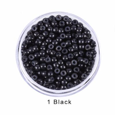 China Unisex 3.0MM made of 8D nano ring hair extension silica gel 500 micro ring copper loop hair granules color ring for sale