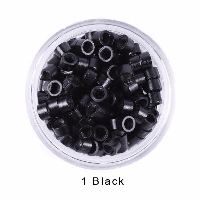 China Wig Connection 4.0MM Made Of Aluminum Screw Lines 1000 Granules Wig Loop Hair Extension Tools Loop Hair Extension Color Ring for sale