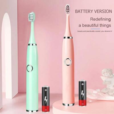 China Sonic Toothbrush. Electric Toothbrush Household Use Battery Soundwave Timer IPX7 Smart Waterproof Tooth Tool Waterproof Toothbrush Cleaning Adult Electric Toothbrush for sale