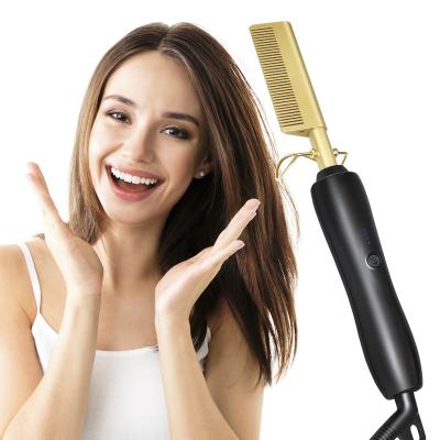 China Unique Hot Sale Household Design Hair Brush Air Straightener Electric Hair Straightener Flat Iron for sale