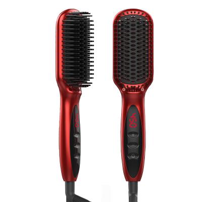 China Waterproof Anti-scald Heating Ceramic Couple Models Negative Ion Hair Straightening Tool Beard Tool Straight Hair Finishing Electric Comb for sale