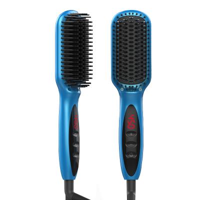 China Waterproof Anti-scald Heating Ceramic Couple Models Negative Ion Hair Straightening Tool Beard Tool Straight Hair Finishing Electric Comb for sale