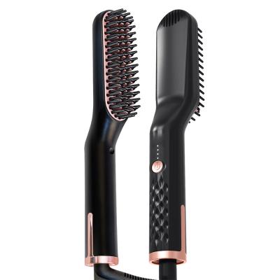 China New Waterproof 2022 Style Wet and Dry Use 3 in 1 Multifunctional Men's Comb Styling Straightening Beard Comb Electric Straight Hair Comb for sale