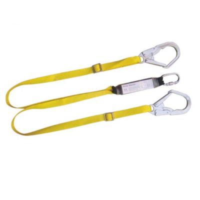 China Hot Sale Safe And Durable Adjustable Fall Protection Customized Electrical Safety Harnesses Double Lanyard With Three Snap Hooks for sale