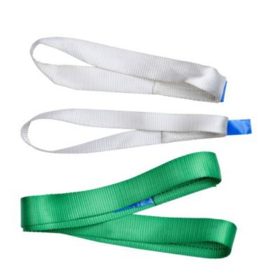 China Safe and durable manufacturers provide double loop eye sling, light weight 100% polyester ring flat sling for sale