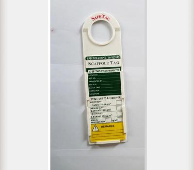 China Wholesale Scaffolding Tag Safety Site Instruction Label Latest Engineering Scaffolding Tag for sale