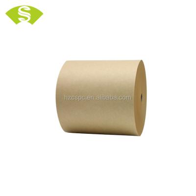 China Food Grade Waterproof Single Side PE Coated Kraft Paper Roll For Making Kraft Paper Cups for sale