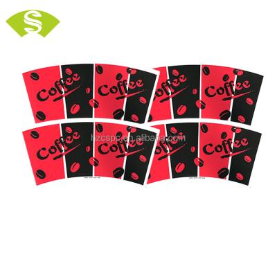 China 100% Waterproof Wholesale Disposable Wood Pulp PE Coated Paper Cup Fan Free Samples for sale