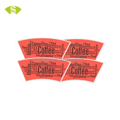 China Factory Wholesale Price Food Grade Waterproof Single Side PE Coated Paper Cup Fan Free Samples for sale